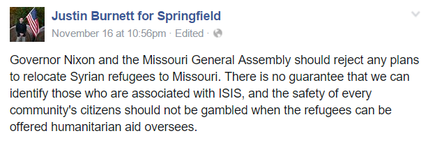 Justin Burnett for Springfield