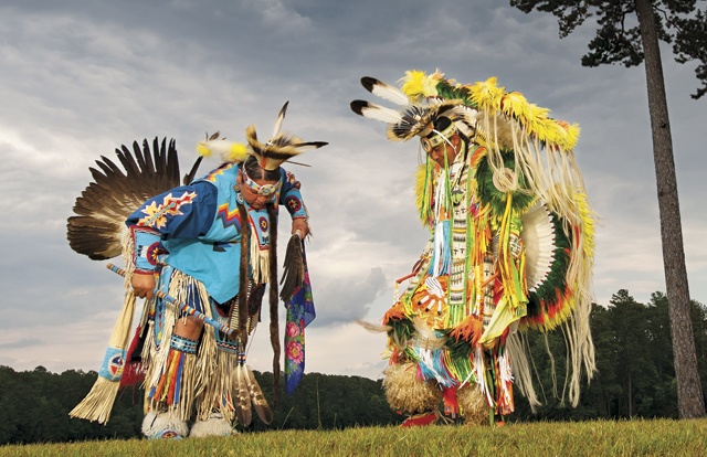 Alabama-Coushatta dancers Tobine Alec and Elliott Rain Abbey
DAVE SHAFER