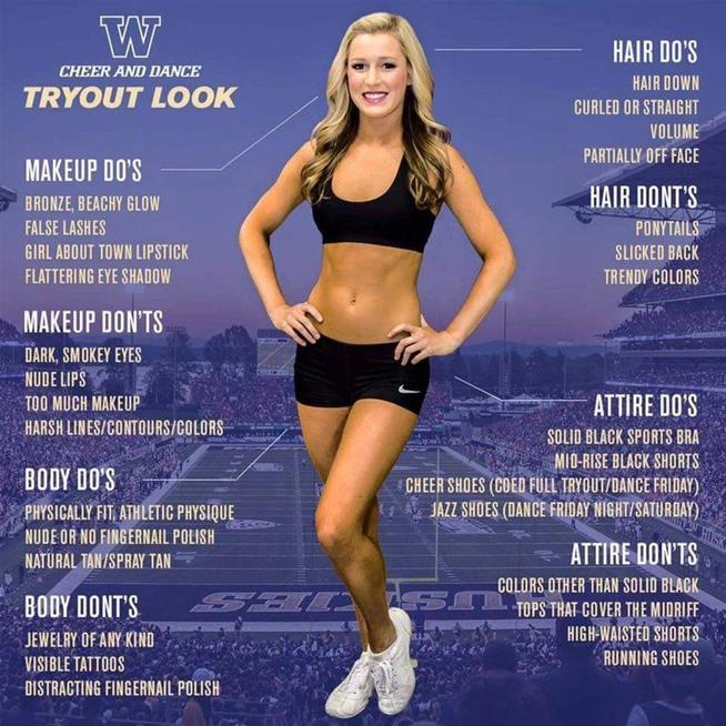 University Tells Would-Be Cheerleaders How to Look