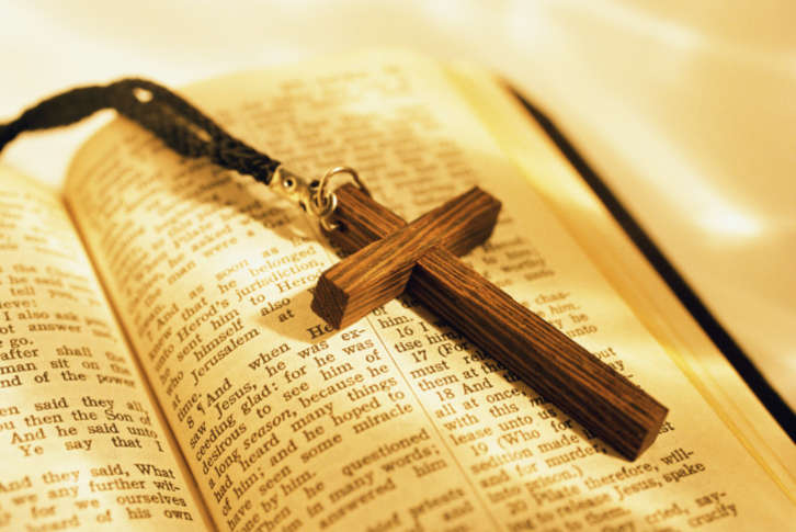 Christian Bible Cross Race and Scripture
