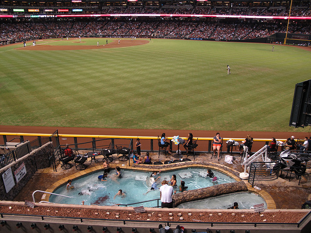 MLB Baseball Team Arizona Diamndbacks Chase Field Swimming Pool