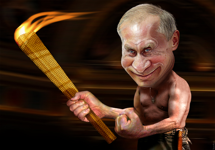 Putin Olympic Host caricature