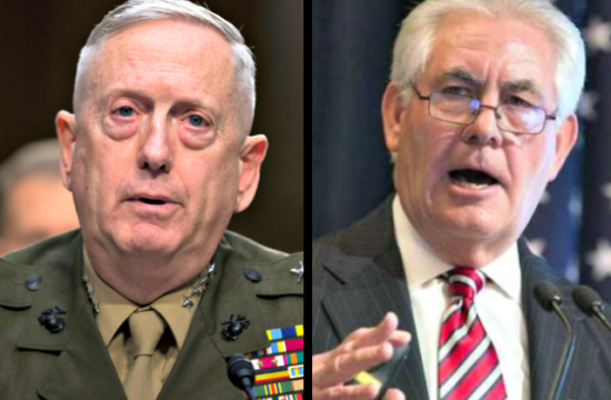 General Jim James Mattis Rex Tillerson Aggression War
