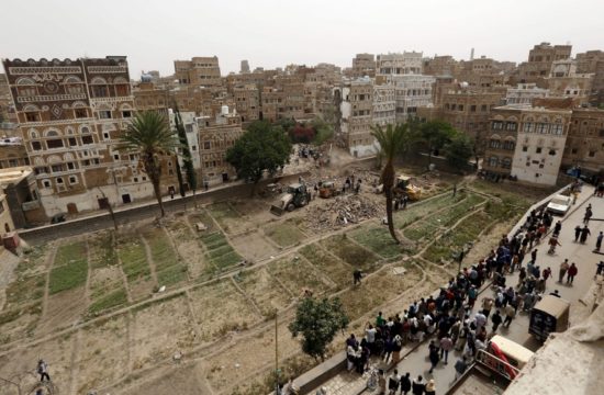 Terror-Bombing damage in Sana'a Yemen
