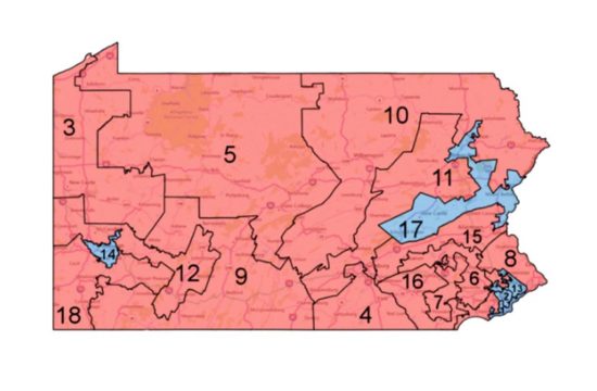 Pennsylvania‘s current Republican gerrymander